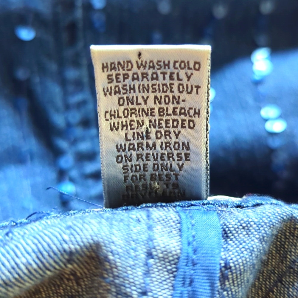 Chicos Denim Sequin Size L Jacket - image 5